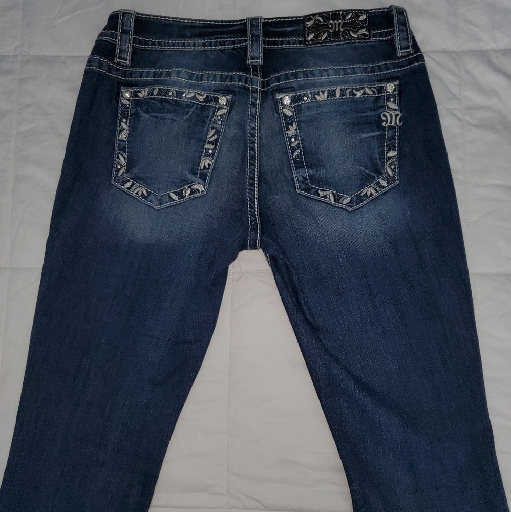 MISS ME JEANS DARK WASH BOOTCUT 29"x34"